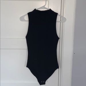 Mock neck black body suit